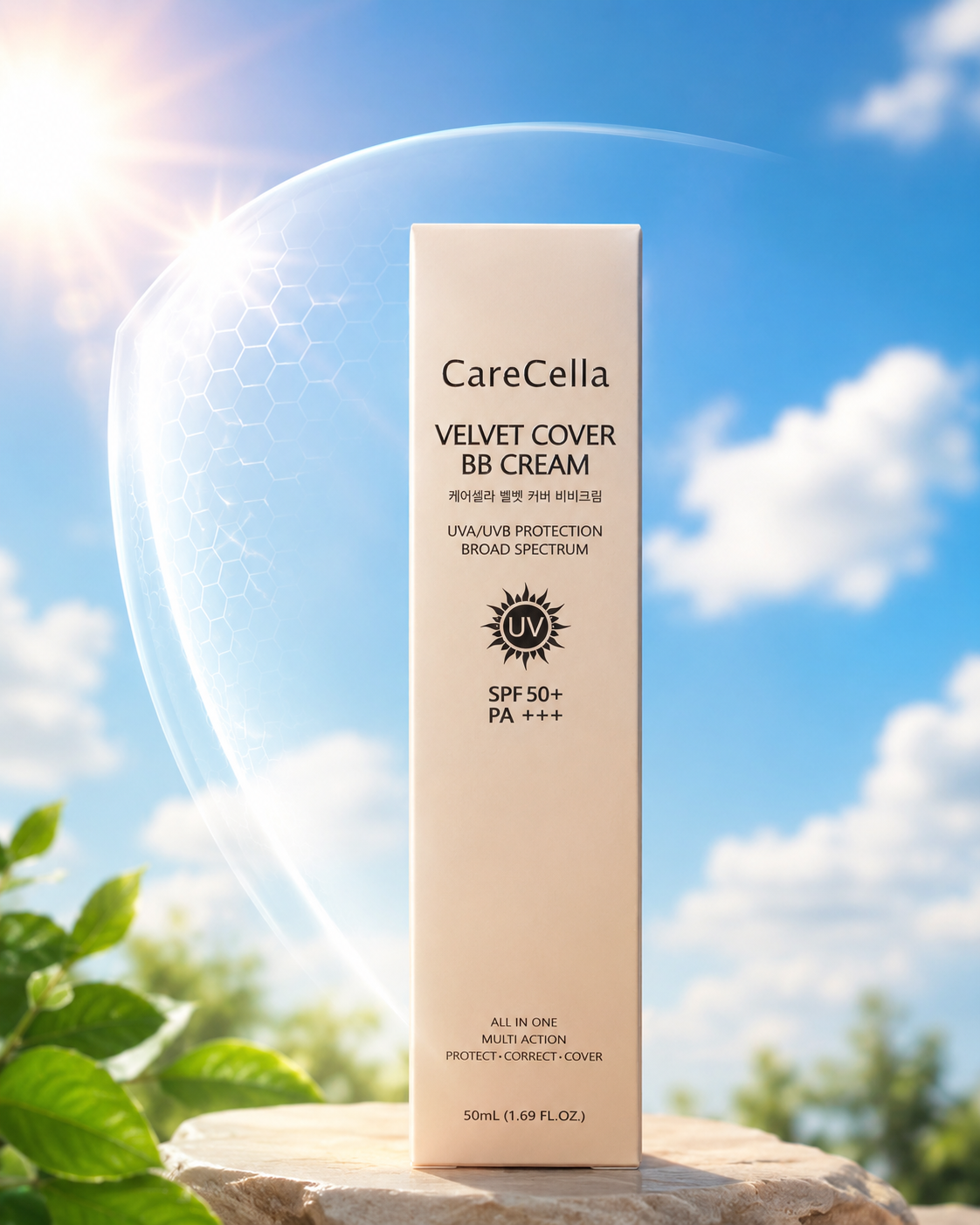 CareCella Velvet Cover BB Cream SPF 50+ PA+++ 50ml - kem chống nắng che khuyết điểm nhập khẩu Hàn Quốc